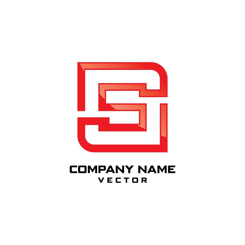 s brev logotyp mall vektor design