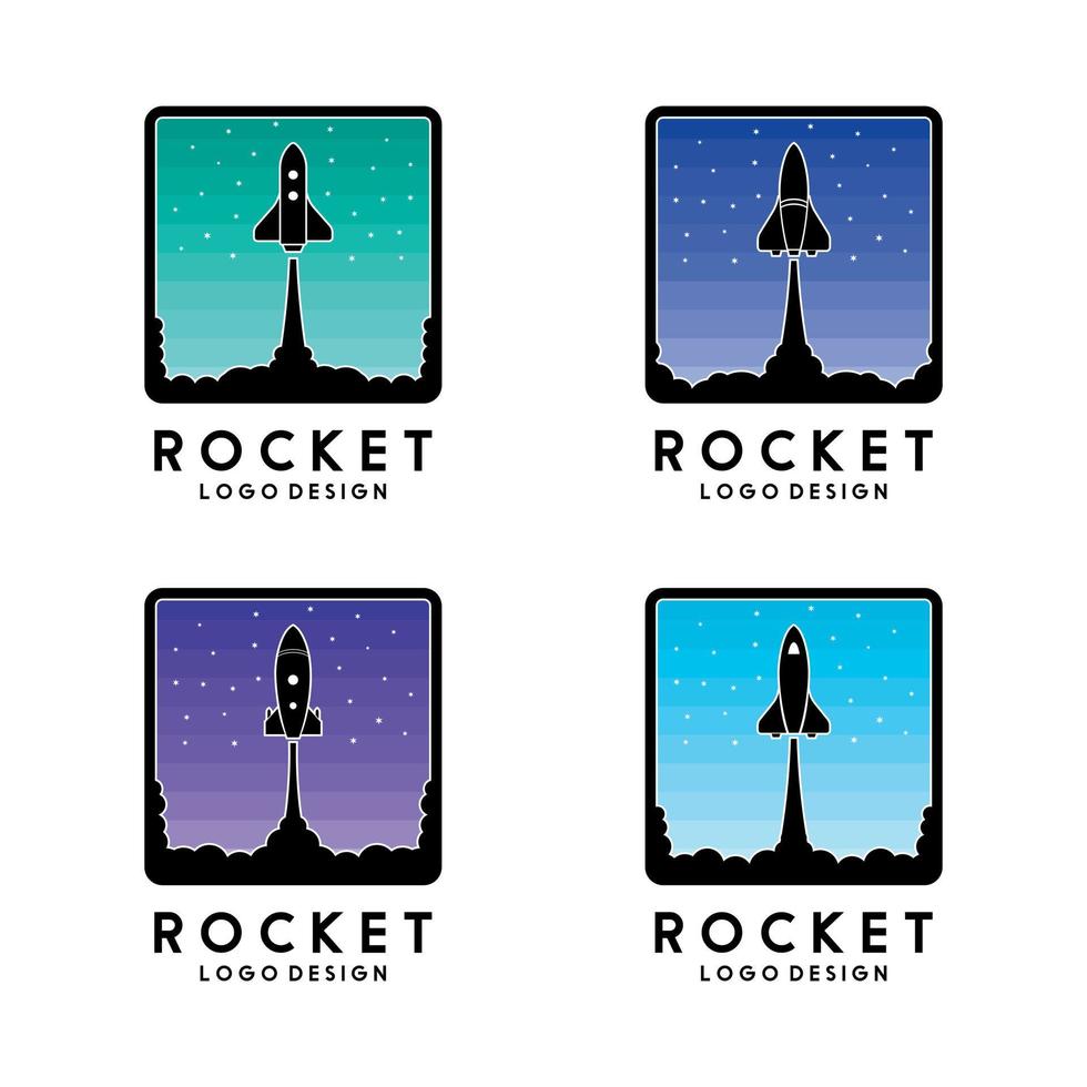 Raketenstart-Logo-Vorlage Vektor-Illustration vektor