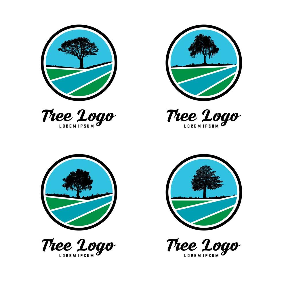 Baum-Logo-Vorlagensatz vektor