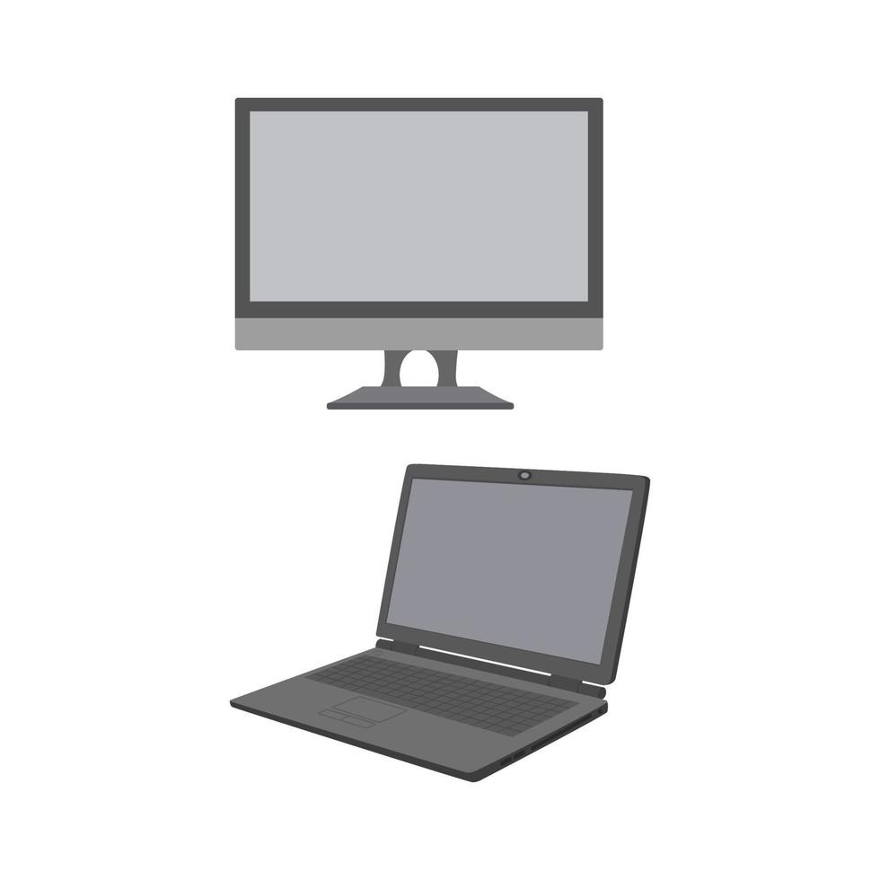 Computermonitor-Laptop-Vektor-Clipart-Design vektor