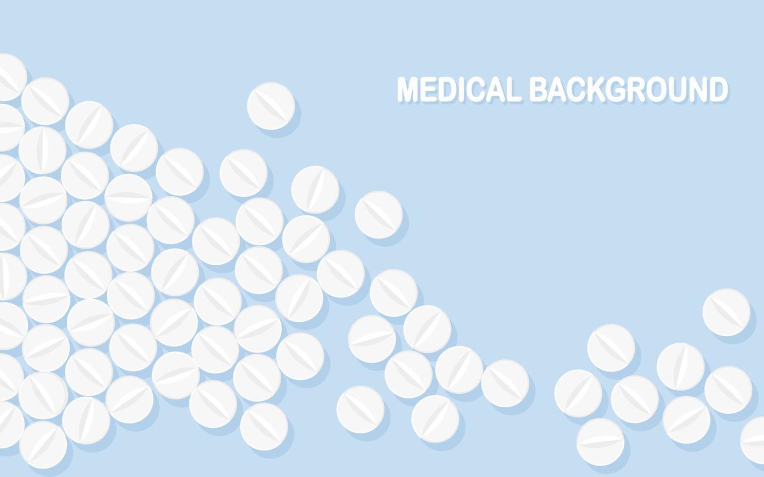 uppsättning piller, medicin, droger. smärtstillande tablett, vitamin, farmaceutiska antibiotika. medicinsk bakgrund. vektor tecknad design