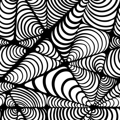 Abstrakt svartvitt sömlöst mönster. vektor