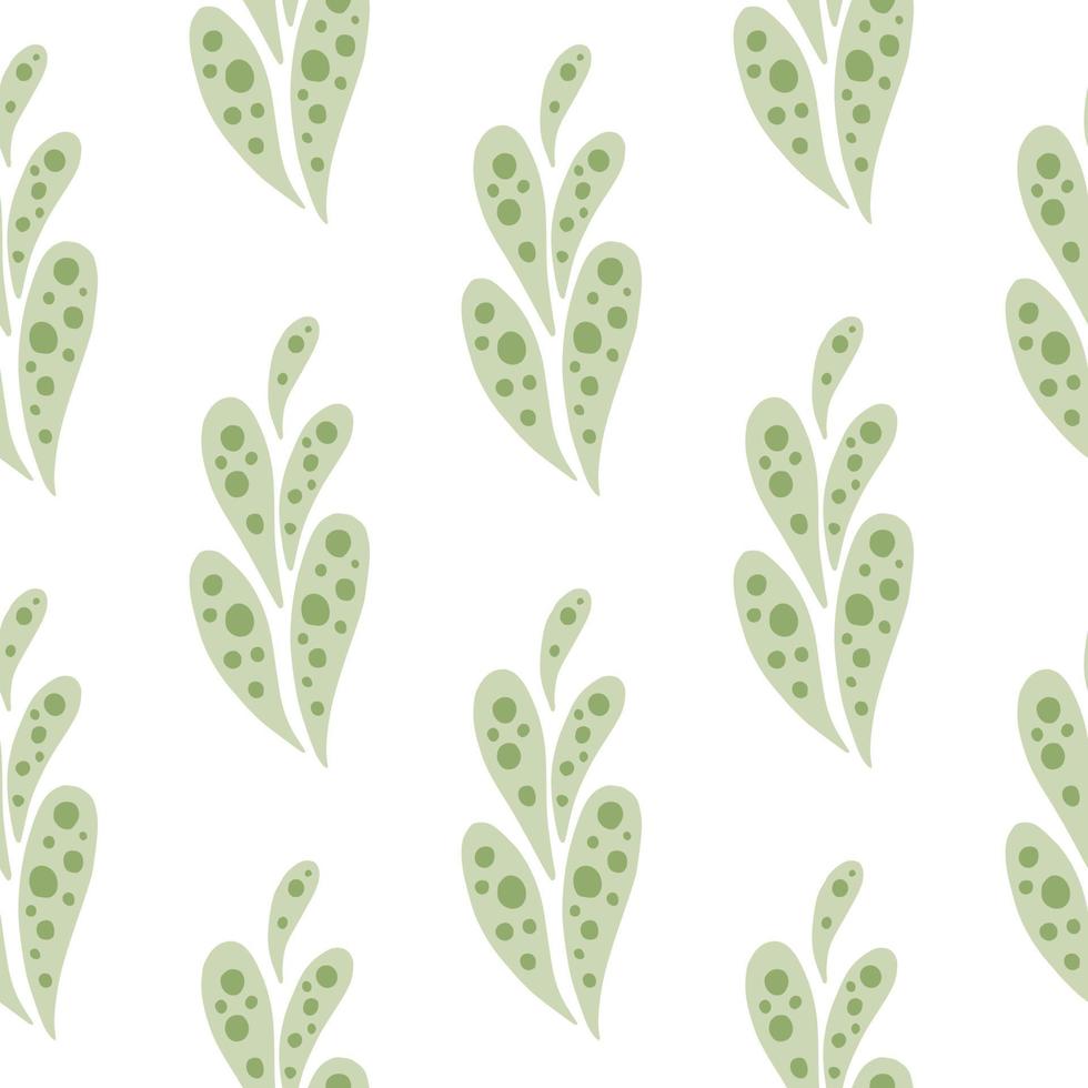 orientalisk grön pastell gurka prydnad sömlösa abstrakta mönster. vit bakgrund. enkelt isolerat tryck. vektor