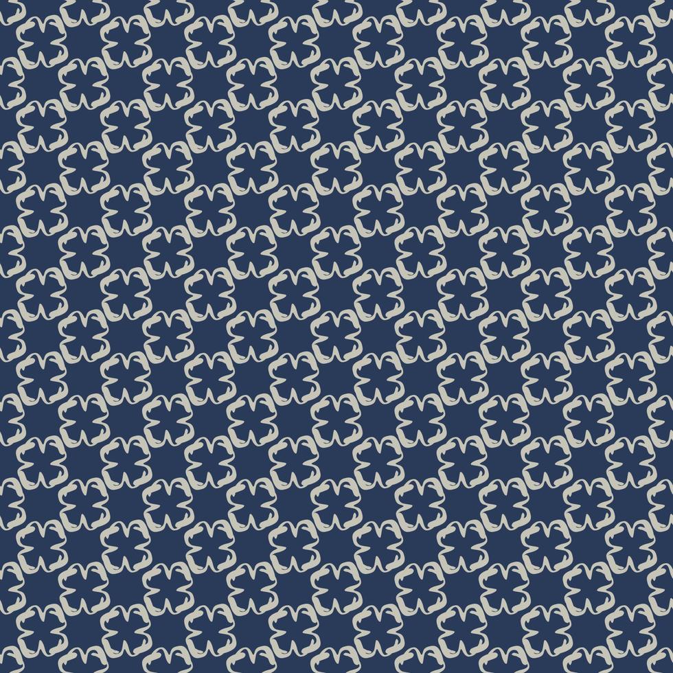 geometrisches Muster mit kleinen weißen Elementen auf dunkelblauem Hintergrund. vektor