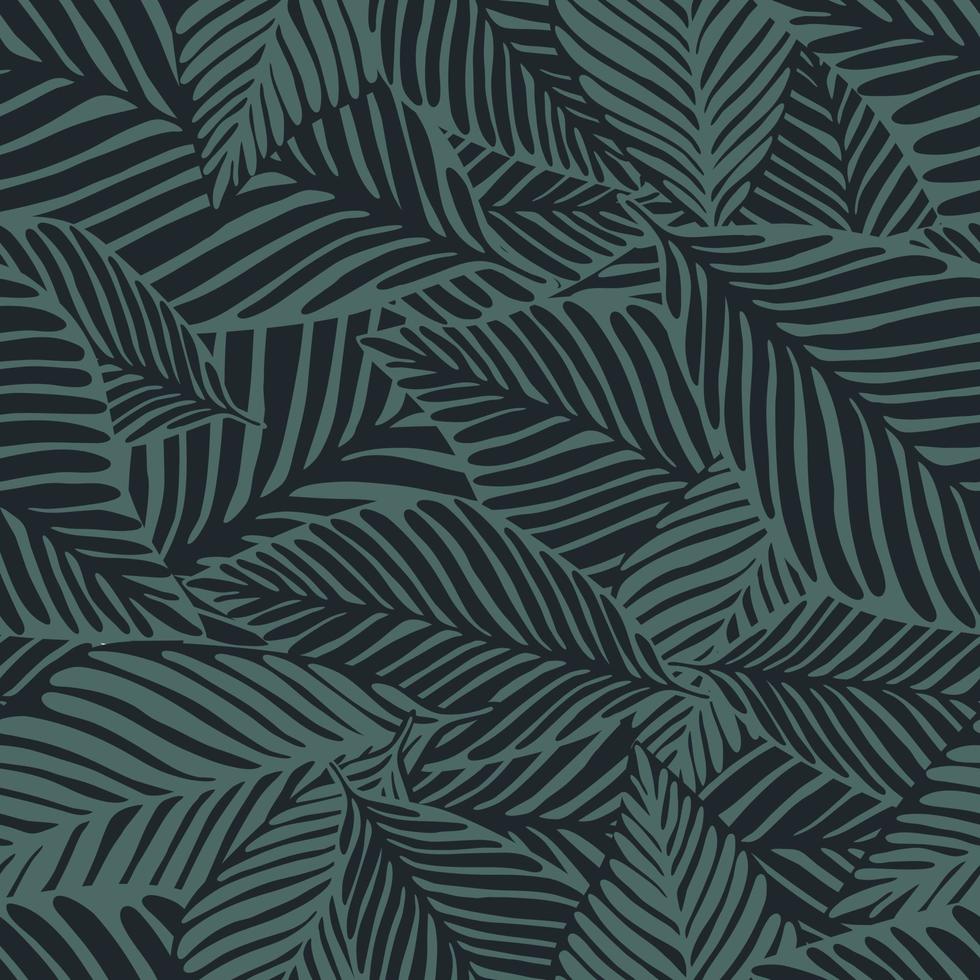 abstraktes tropisches Muster, Palmblätter nahtloser Blumenhintergrund. vektor