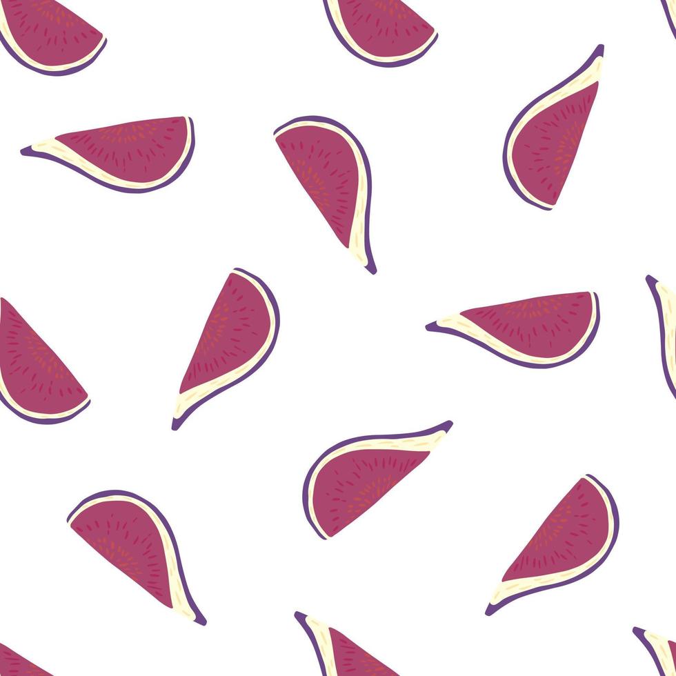 isolerade sömlösa doodle mönster med slumpmässig gif rosa prydnad. vit bakgrund. vektor