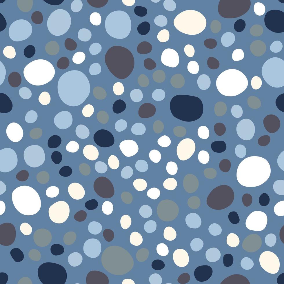 abstrakt pebble seamless mönster på blå bakgrund. vektor