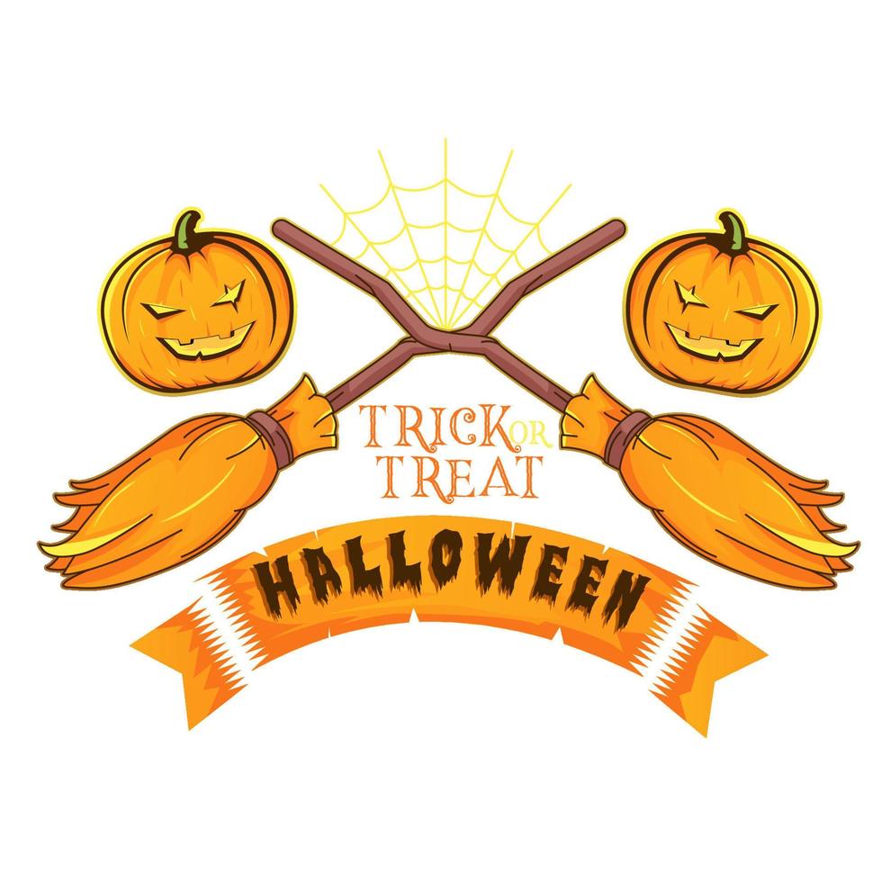 Halloween-Hintergrund mit Kürbis vektor