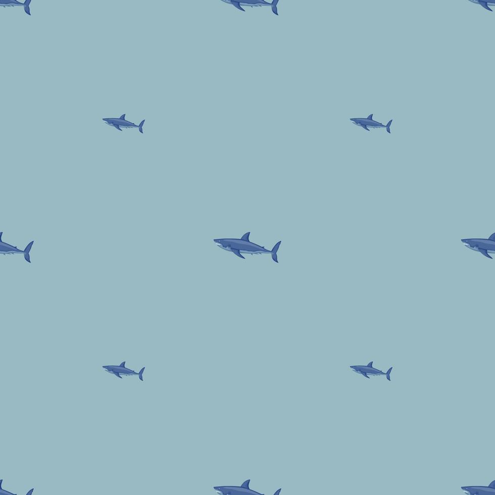 vit haj seamless mönster i skandinavisk stil. marina djur bakgrund. vektor illustration för barn rolig textil.