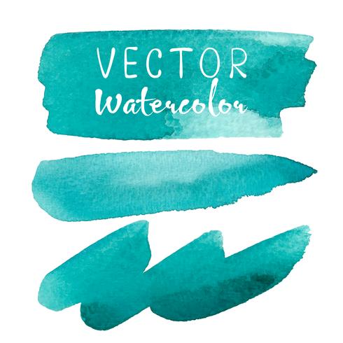 Satz der Aquarellbürste auf weißem Hintergrund. Vektor-illustration vektor