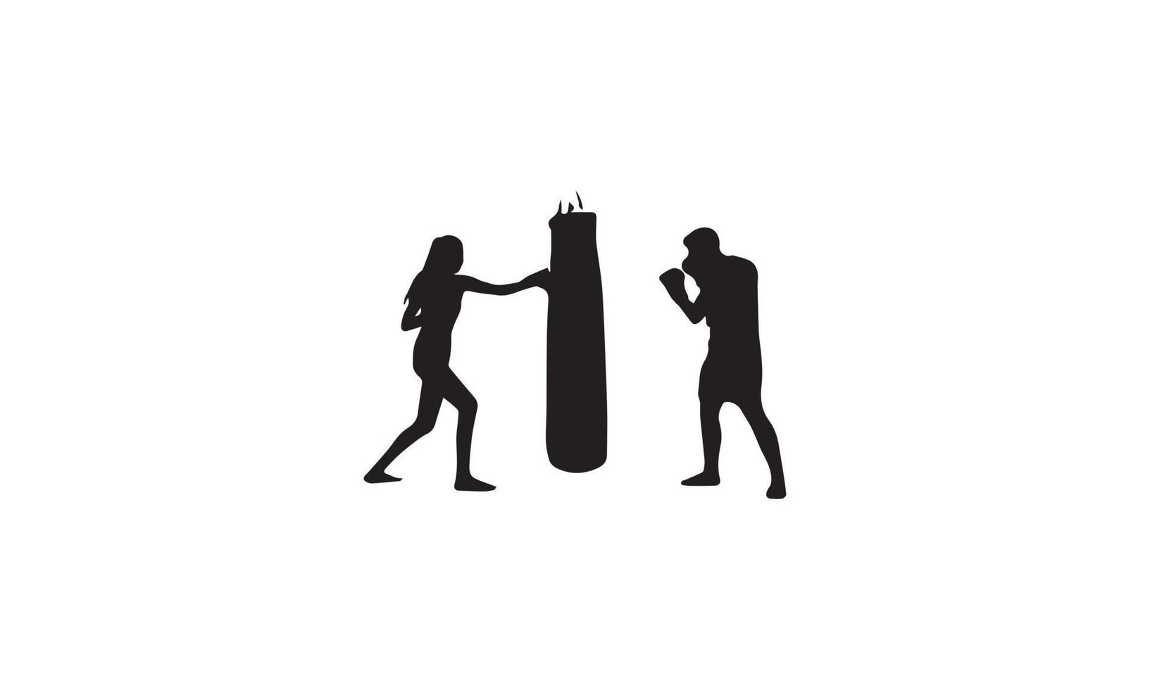 boxning vektor illustration design svart och vitt