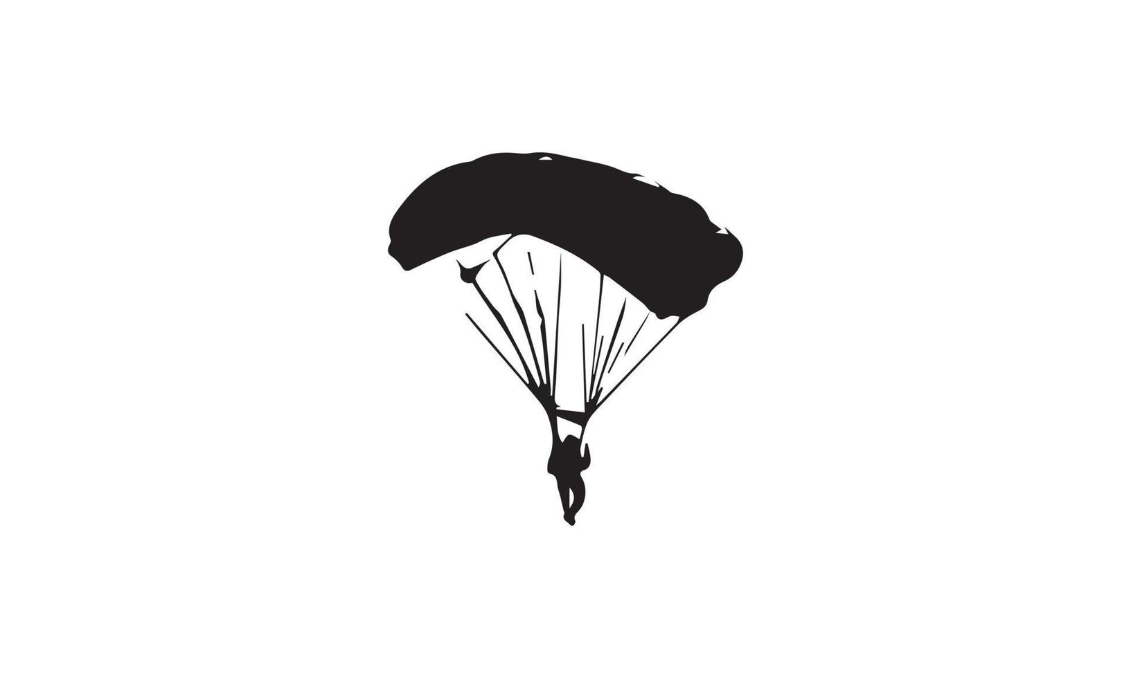 Fallschirmspringen Vector Illustration Design schwarz und weiß