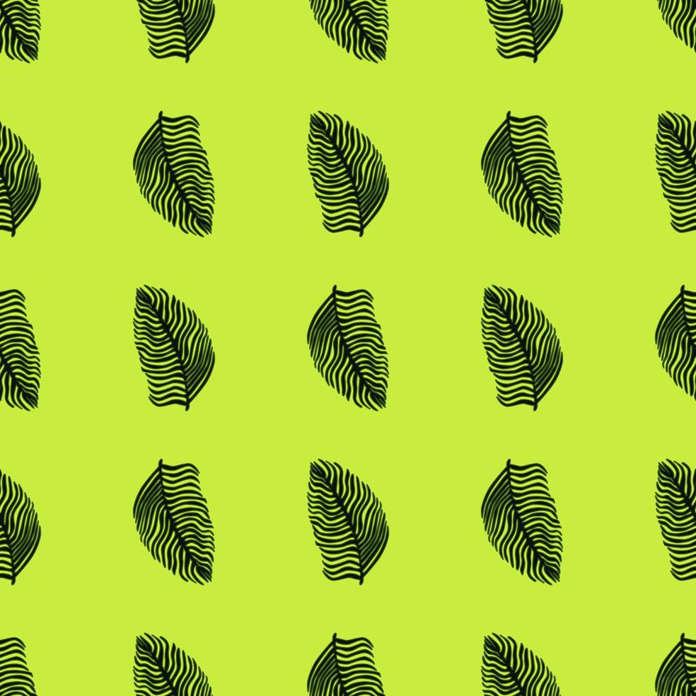 moderna palmblad sömlösa mönster med handritade bladverk tryck. abstrakt konst natur bakgrund. vektorillustration för säsongsbetonad textil. vektor
