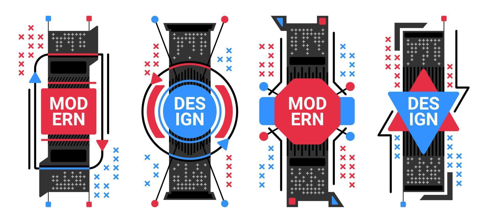 ange tecken gräns ram geometrisk abstrakt design vektor