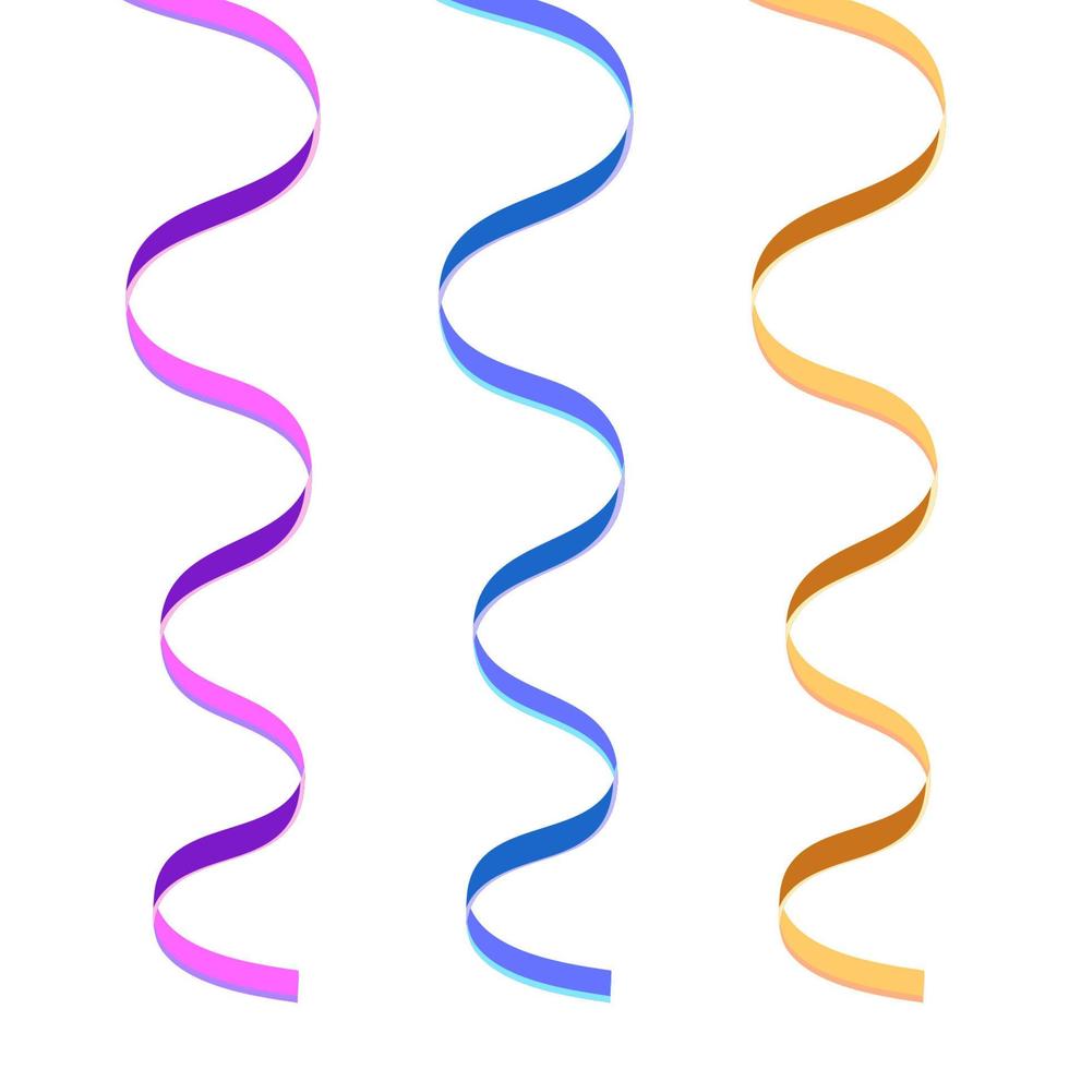 serpentin färg band isolerade vit bakgrund vektor