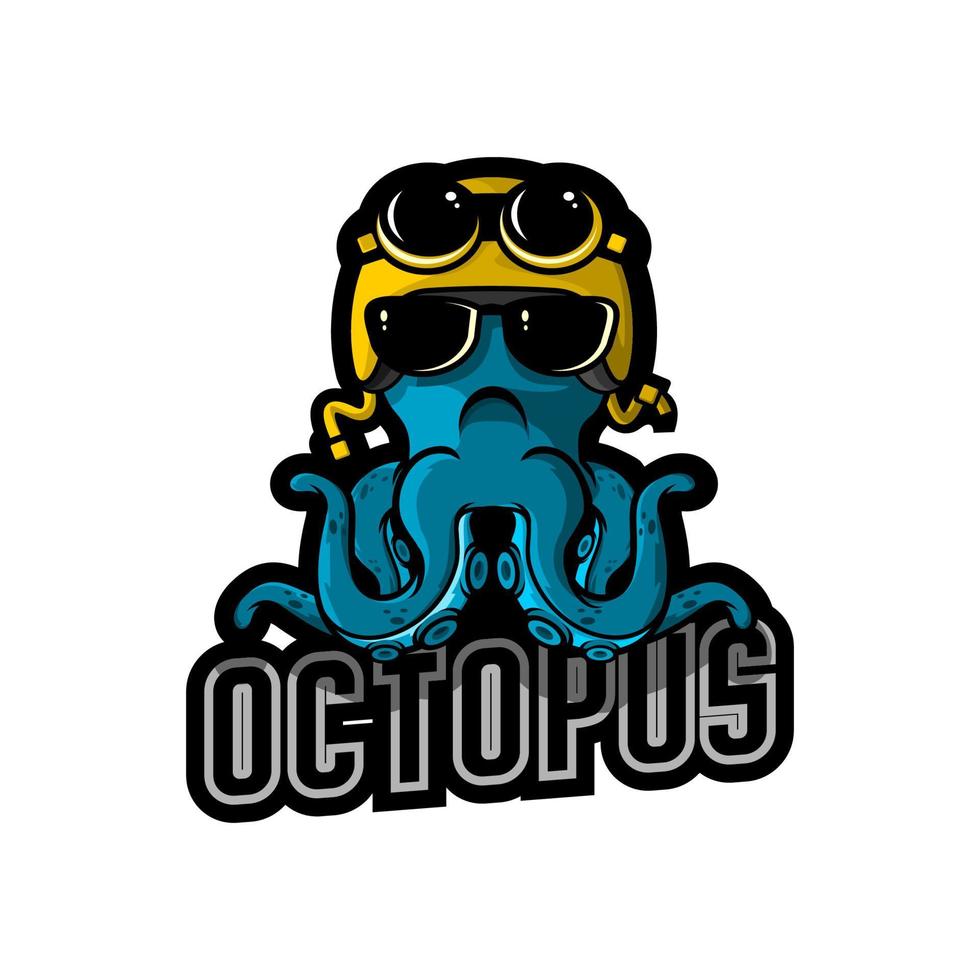 Oktopus-Sport-Logo-Vektor vektor