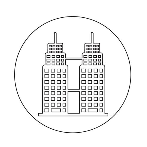 Bürogebäude-Symbol vektor