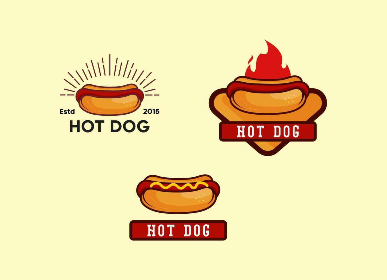hotdog vektor illustration mall