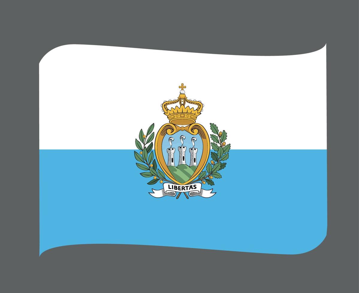 san marino flagga nationella Europa emblem band ikon vektor illustration abstrakt designelement