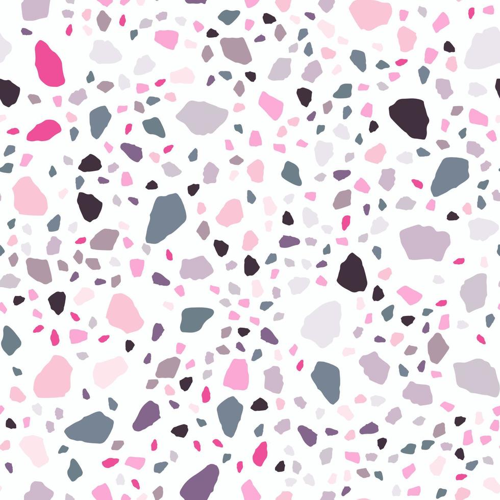 Terrazzo nahtloses Musterdesign. marmortapetenillustration vektor