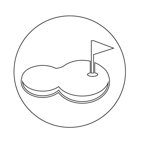 Golfplatz-Symbol vektor