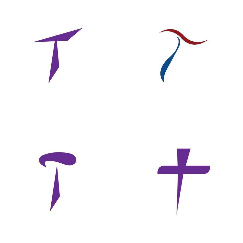 bokstaven t logotyp mall vektor ikondesign