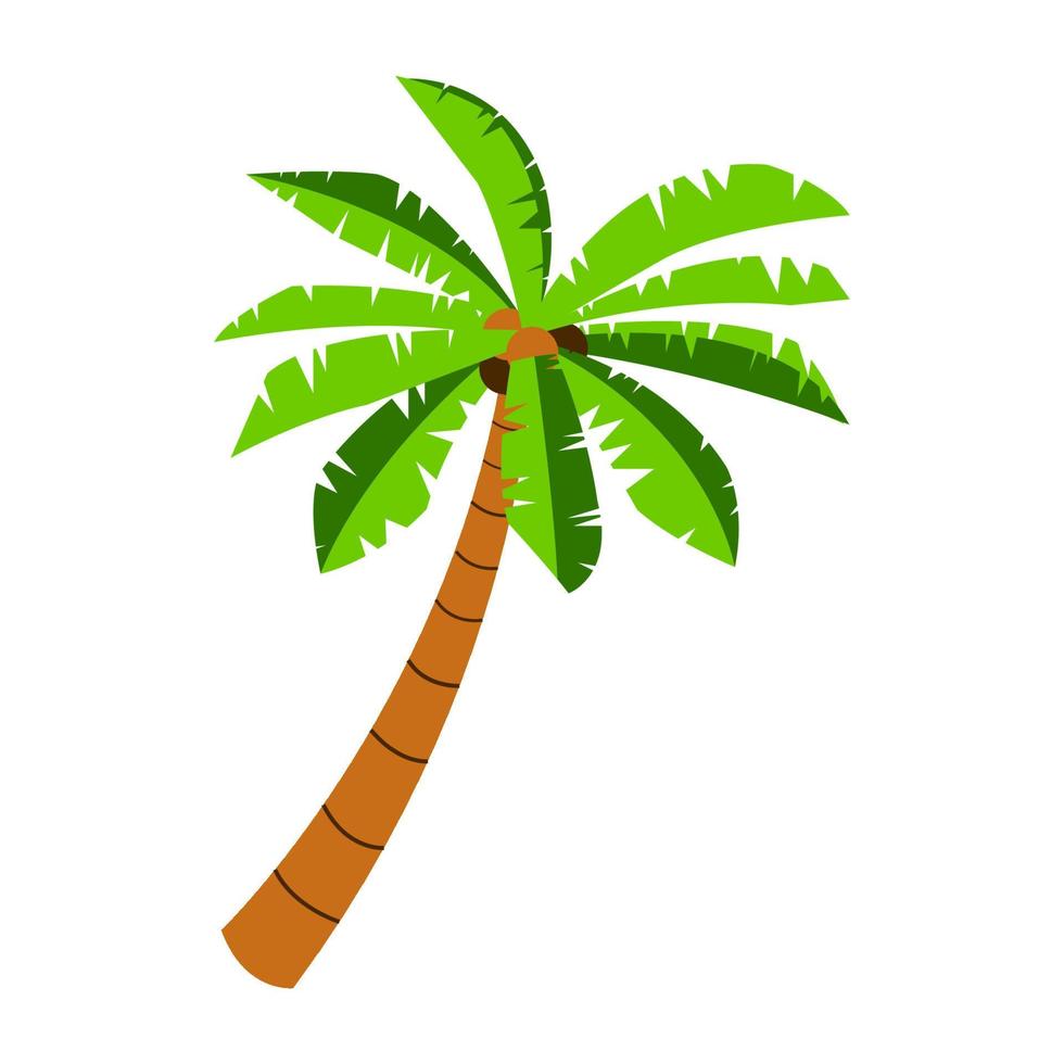 ClipArt av palmträd med tecknad design vektor