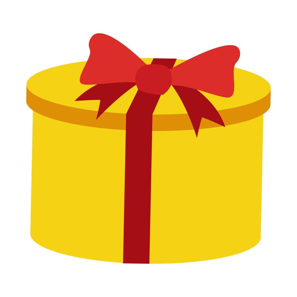 ClipArt av presentförpackning med gul färg vektor