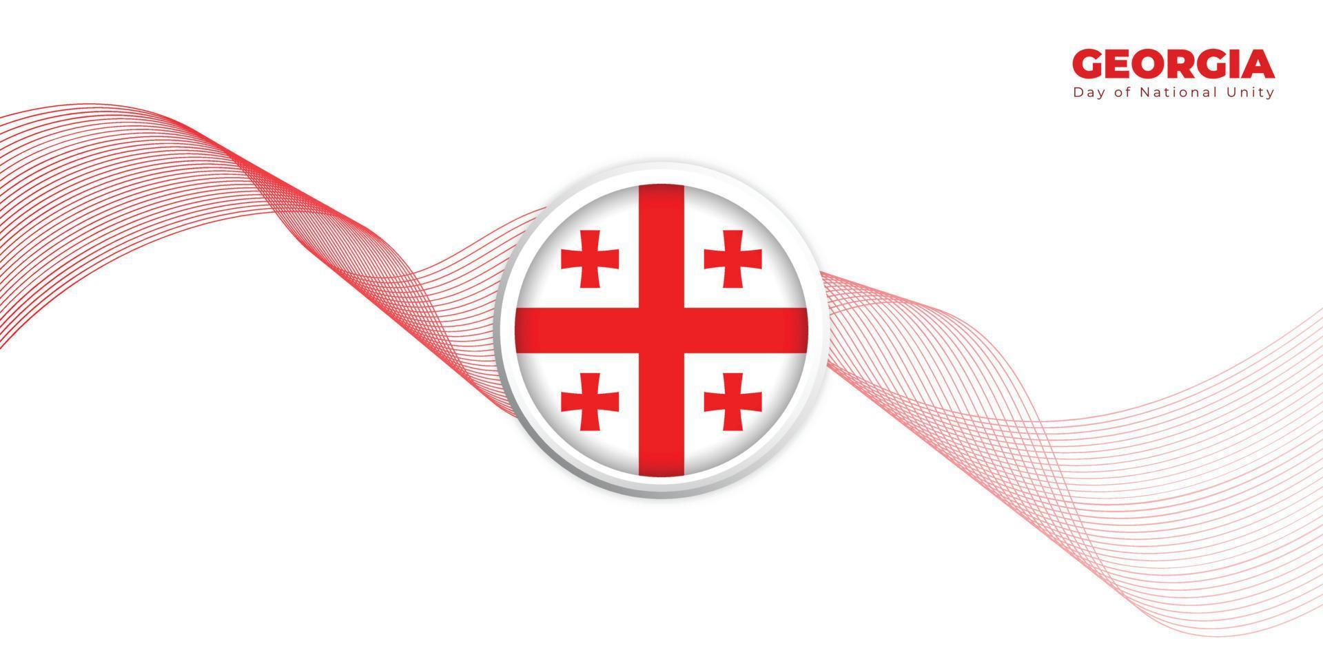 Georgiens dag för nationell enhet design med vit bakgrund. emblem av Georgien flaggdesign. vektor