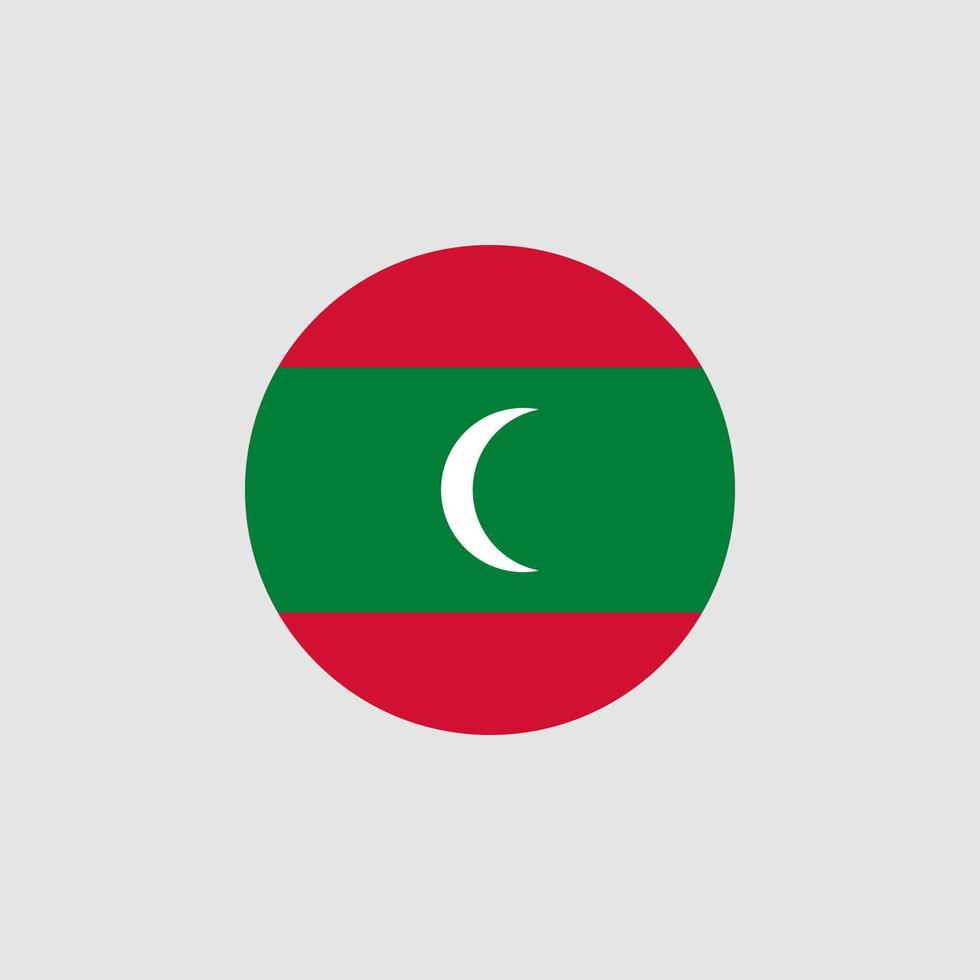 nationella maldivernas flagga, officiella färger och proportioner korrekt. vektor illustration. eps10.