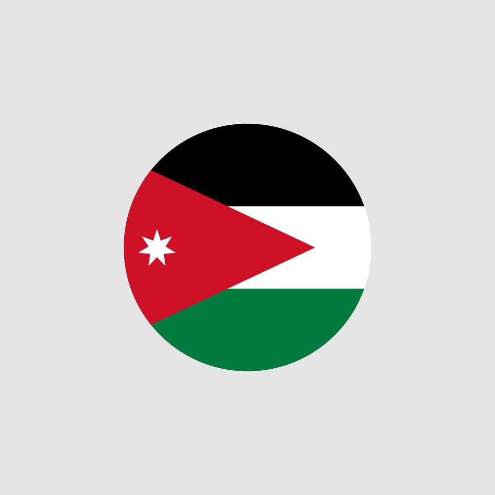 Nationalflagge Jordaniens, offizielle Farben und Proportionen korrekt. Vektor-Illustration. Folge10. vektor