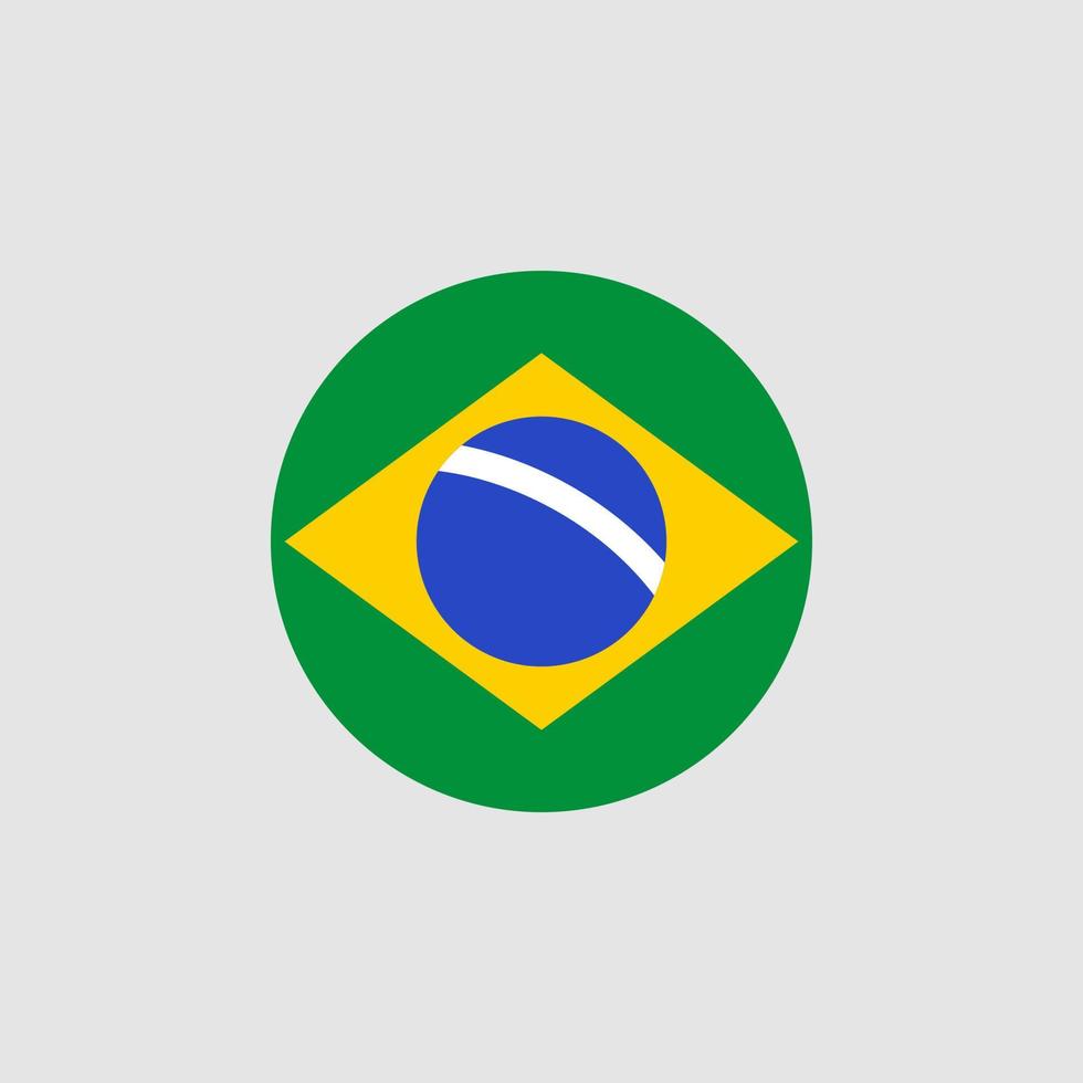 Brasiliens nationella flagga, officiella färger och proportioner korrekt. Brasiliens nationella flagga. vektor illustration. eps10.