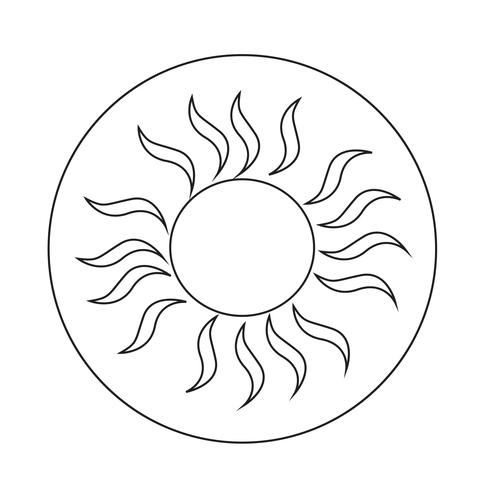 Sonne-Symbol vektor