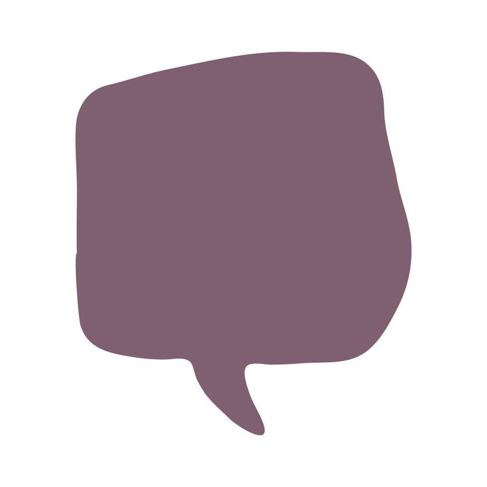 Sprechblasenvorlage Chat, Nachricht. Doodle-Sprechblase isoliert auf weißem Hintergrund. vektor