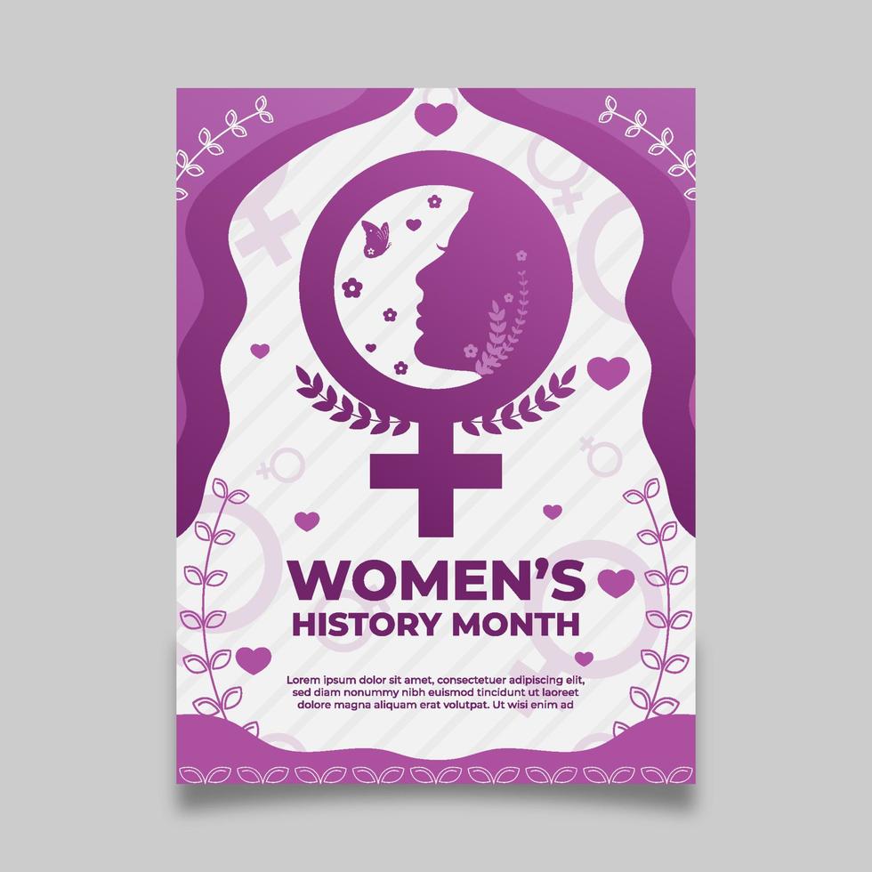 affisch för kvinnors historia månad vektor