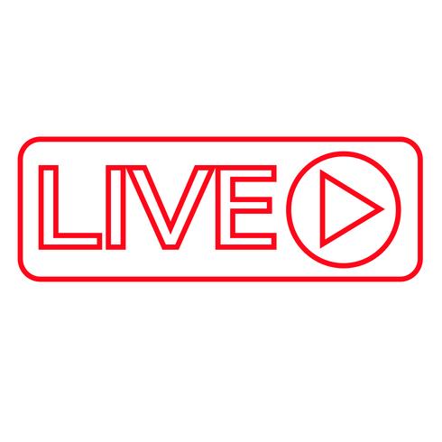 Live Streaming-Online-Zeichenvektordesign vektor