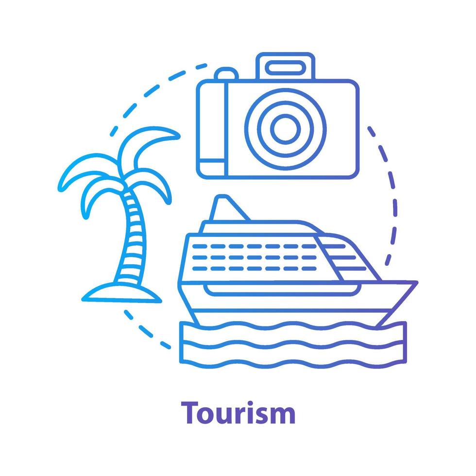turism blå koncept ikon. besöksnäringen idé tunn linje illustration. resa, resa. turistbyråtjänst. reserådgivare. sommarlov. vektor isolerade konturritning. redigerbar linje