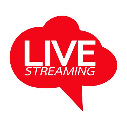 Live Streaming online tecken vektor design