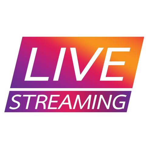 Live Streaming online tecken vektor design