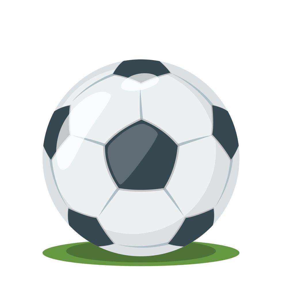 Fußballball-Symbol, flache Vektorillustration vektor