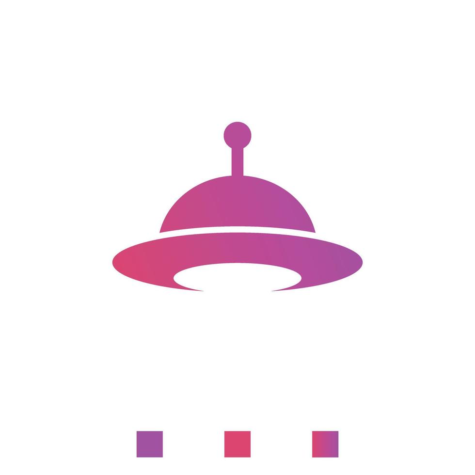 UFO-Logo-Vektordesign. vektor