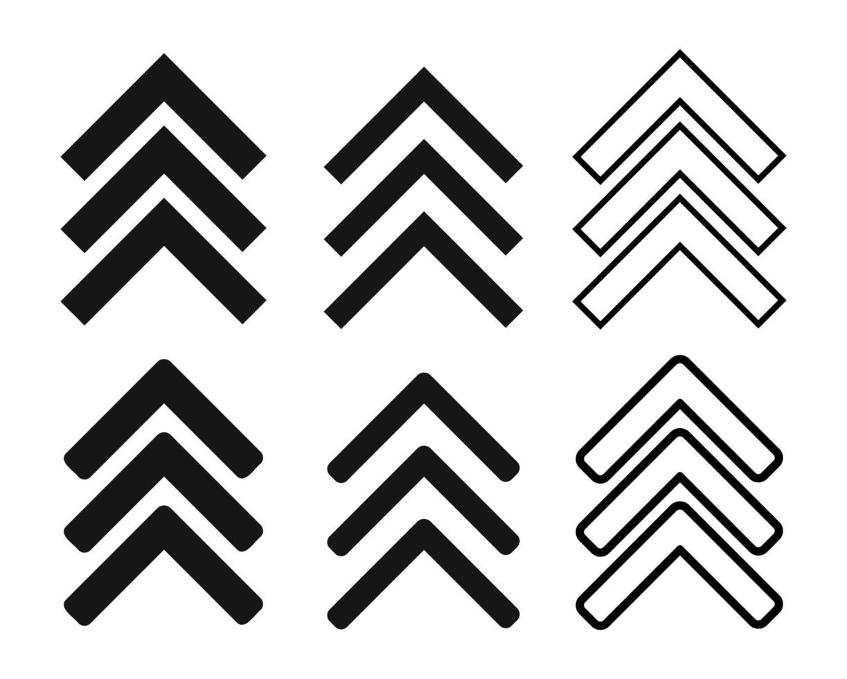 schwarzer Pfeil einfaches Symbol auf weißem Hintergrund. Vektor-Illustration vektor
