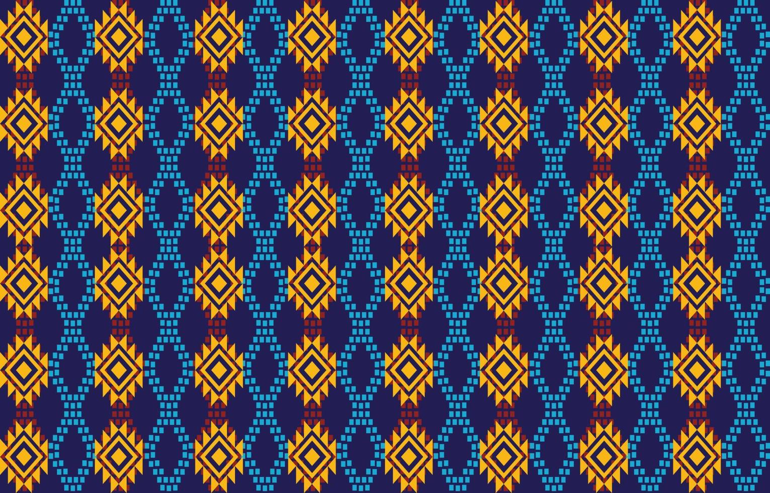 mörkblå etnisk abstrakt konst. sömlösa mönster i tribal, folklig broderi och mexikansk stil. Aztekisk geometrisk konst prydnadstryck. design för matta, tapeter, kläder, omslag, tyg. vektor