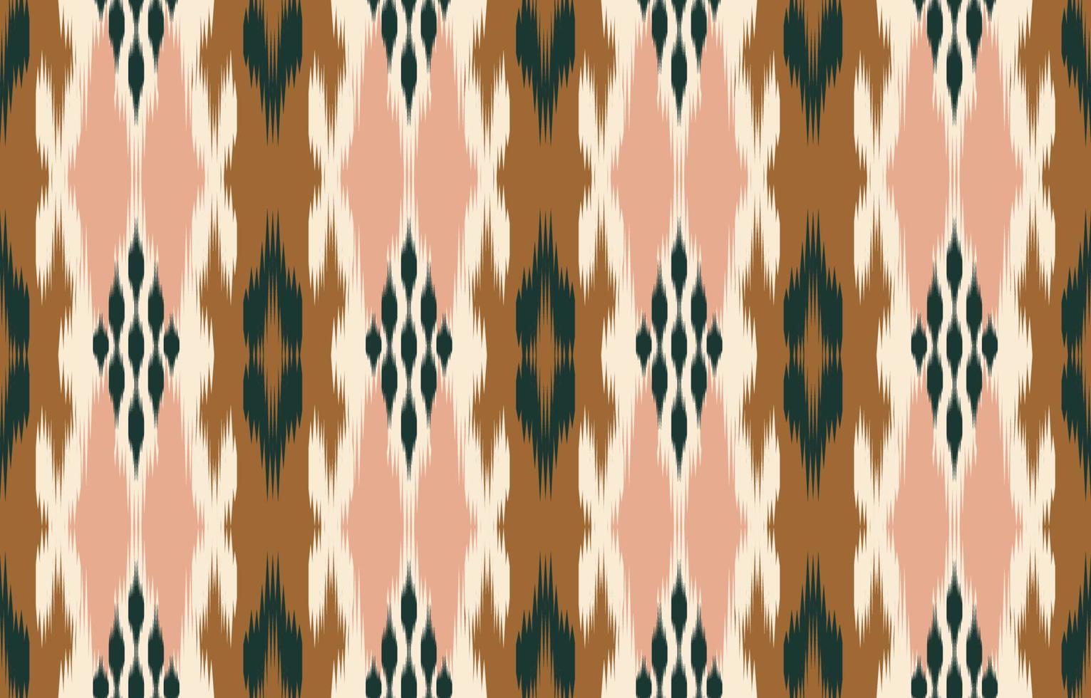 braune ethnische abstrakte ikat-kunst. nahtloses muster in stammes-, volksstickerei, niedlichem mexikanischem stil. aztekischer geometrischer kunstverzierungsdruck. design für teppich, tapete, kleidung, verpackung, stoff, abdeckung. vektor