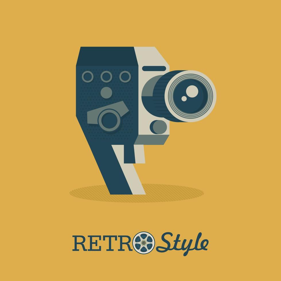 vintage kamera. vektor logotyp, illustration, logotyp.