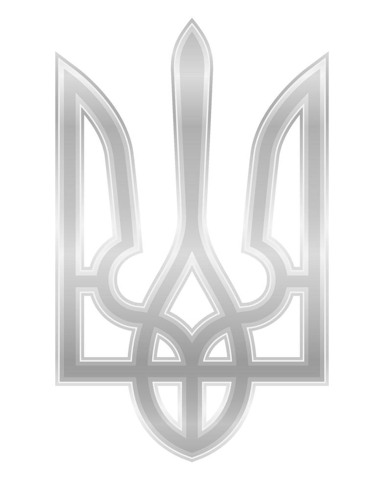 Wappen der ukrainischen Nationalemblem-Vektorillustration isoliert auf weißem Hintergrund vektor