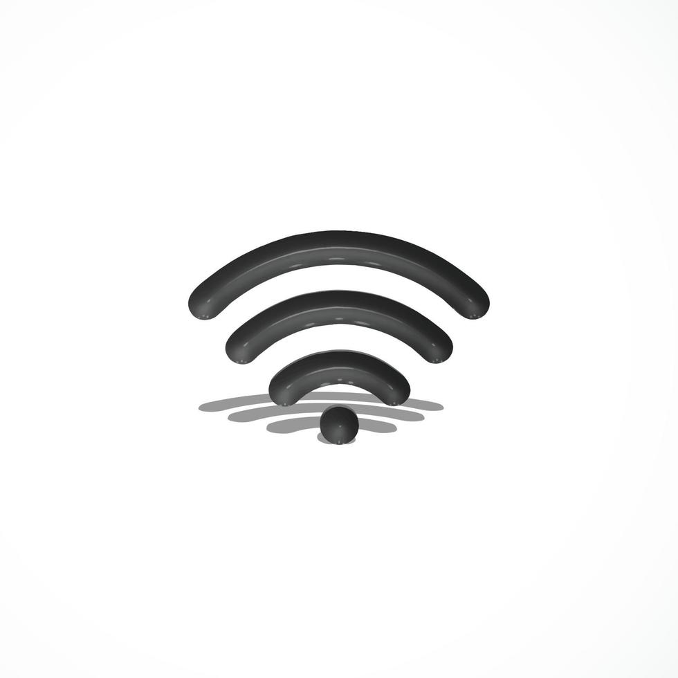 WLAN-3D-Symbol rendern vektor