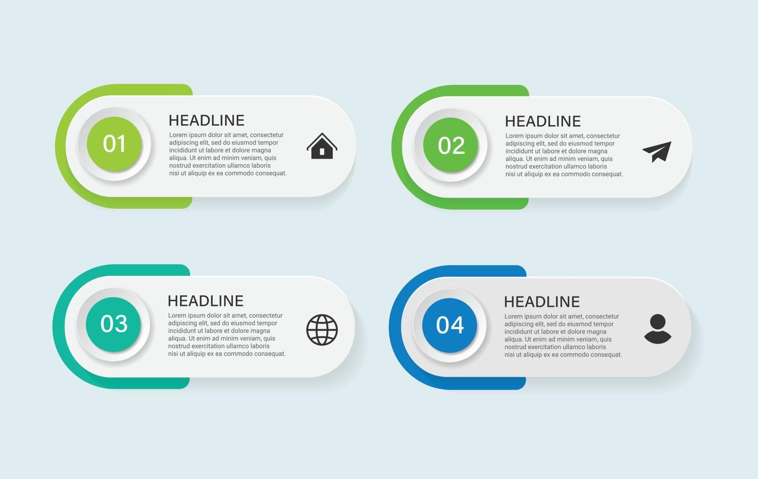 steg affärstidslinjeprocessen infographic malldesign med ikoner vektor