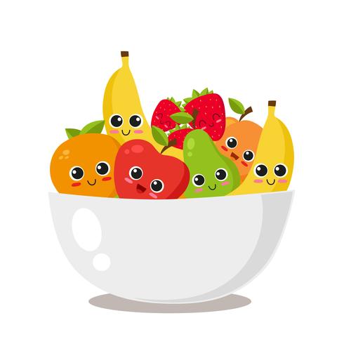 fruktfat med frukt vektor