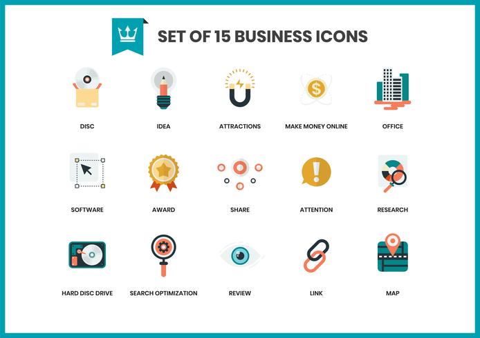 Affärsymboler ställda för företag vektor